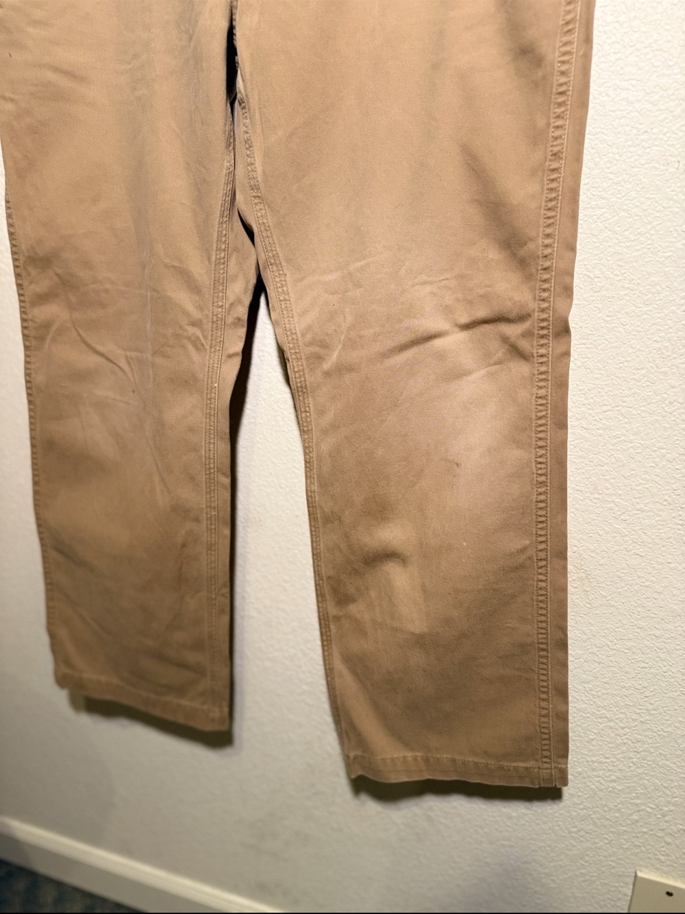 Carhartt Men's Khaki Work Chinos - Tan 40x30 - Picture 5 of 7